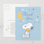Snoopy & Woodstock au-dessus de la lune Carte de r (Devant / Derrière)