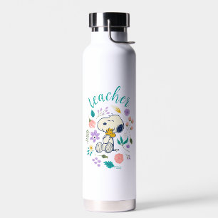 Snoopy & Woodstock Bloem Knuffel Leraar Waterfles