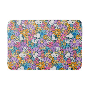 Snoopy & Woodstock Bloempatroon Badmat