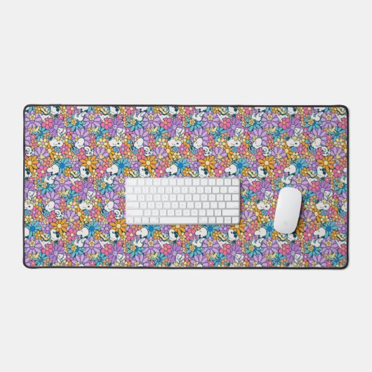 Snoopy & Woodstock Bloempatroon Bureaumat (Keyboard & Muis)