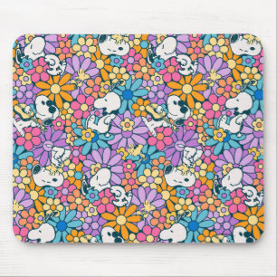 Snoopy & Woodstock Bloempatroon Muismat