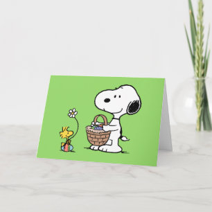 Snoopy & Woodstock Carte de vœux de Pâques