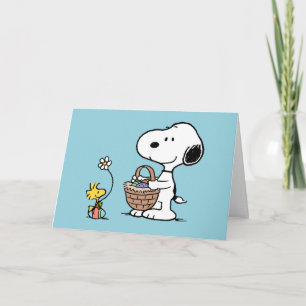 Snoopy & Woodstock Carte de vœux de Pâques joyeu