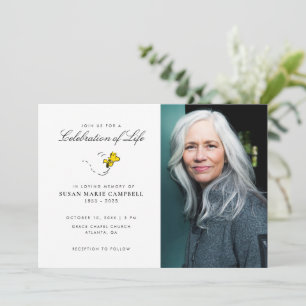 Snoopy & Woodstock Celebration of Life with Photo Kaart