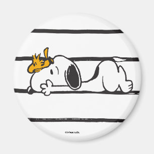 Snoopy & Woodstock Giggle Laugh met glimlach Magneet