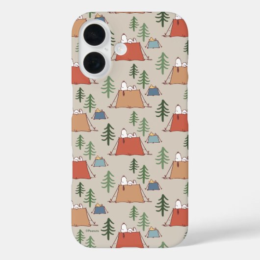 Snoopy & Woodstock Go Camping Pattern Case-Mate iPhone Case (Achterkant)