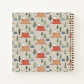 Snoopy & Woodstock Go Camping Pattern Notitieboek (Achterkant)