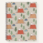 Snoopy & Woodstock Go Camping Pattern Notitieboek (Voorkant)
