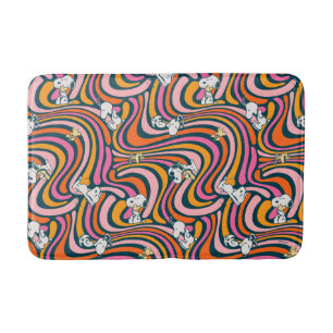 Snoopy & Woodstock Groovy Vibes Paarse Patroon Badmat