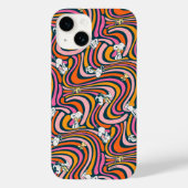 Snoopy & Woodstock Groovy Vibes Paarse Patroon Case-Mate iPhone Case (Achterkant)