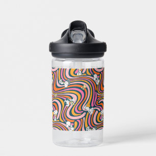 Snoopy & Woodstock Groovy Vibes Paarse Patroon Waterfles