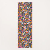 Snoopy & Woodstock Groovy Vibes Paarse Patroon Yogamat (Voorkant)