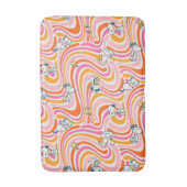 Snoopy & Woodstock Groovy Vibes Sinaasappel Patter Badmat (Voorkant Verticaal)