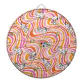 Snoopy & Woodstock Groovy Vibes Sinaasappel Patter Dartbord (Voorkant)