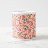 Snoopy & Woodstock Groovy Vibes Sinaasappel Patter Extra Grote Beker (Voorkant)