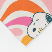 Snoopy & Woodstock Groovy Vibes Sinaasappel Patter Fleece Deken (Hoek)