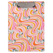 Snoopy & Woodstock Groovy Vibes Sinaasappel Patter Klembord (Voorkant)