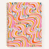 Snoopy & Woodstock Groovy Vibes Sinaasappel Patter Notitieboek (Voorkant)