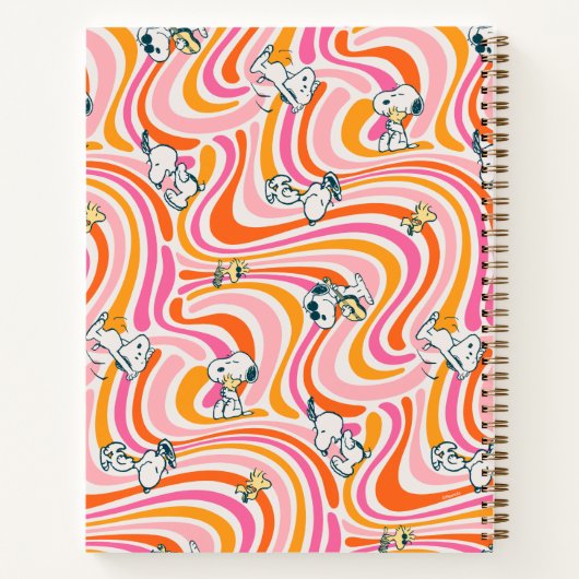 Snoopy & Woodstock Groovy Vibes Sinaasappel Patter Notitieboek (Achterkant)