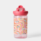Snoopy & Woodstock Groovy Vibes Sinaasappel Patter Waterfles (Voorkant)