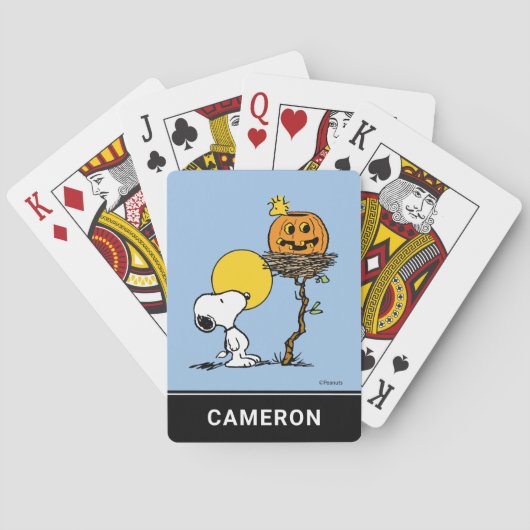 Snoopy & Woodstock Jack O' Lantern speelkaarten (Achterkant)