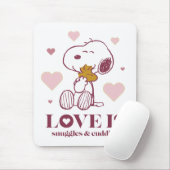 Snoopy & Woodstock - Liefde is Snuggles en Cuddles Muismat (Met muis)