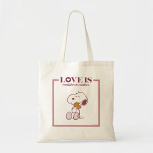 Snoopy & Woodstock - Liefde is Snuggles en Cuddles Tote Bag