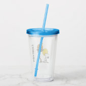 Snoopy & Woodstock Nest met Jack O' Lantern Acryl Drinkbeker (Achterkant)