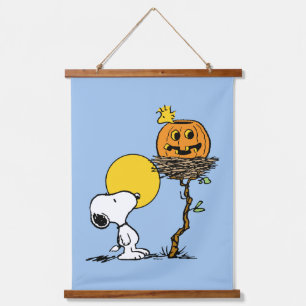 Snoopy & Woodstock Nest met Jack O' Lantern Hangend Wandkleed