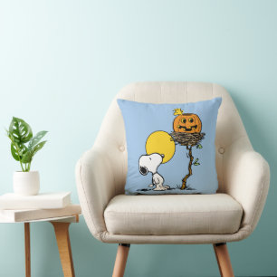 Snoopy & Woodstock Nest met Jack O' Lantern Kussen