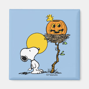 Snoopy & Woodstock Nest met Jack O' Lantern Magneet