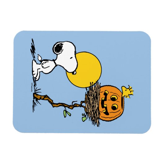 Snoopy & Woodstock Nest met Jack O' Lantern Magneet (Horizontaal)