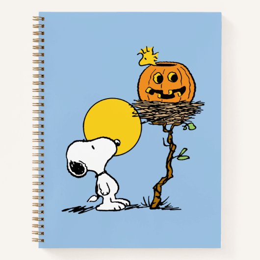 Snoopy & Woodstock Nest met Jack O' Lantern Notitieboek (Voorkant)