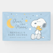 Snoopy & Woodstock | Over the Moon Baby Shower Spandoek (Horizontaal)