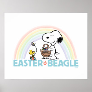Snoopy & Woodstock - Paasbeagle Poster