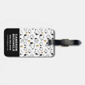 Snoopy & Woodstock Pattern Bagagelabel (Achterkant horizontaal)