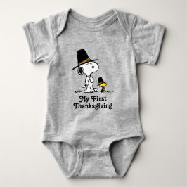 Snoopy & Woodstock Pilgrim | Eerste Thanksgiving Romper