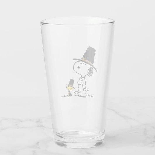 Snoopy & Woodstock Pilgrim Glas (Achterkant)