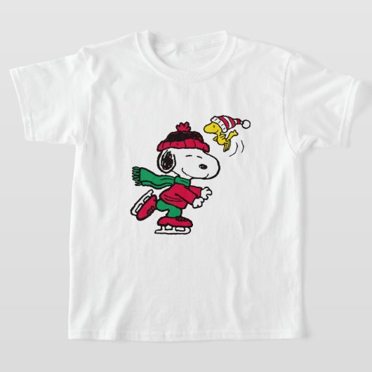 snoopy & woodstock playing on winter season t-shirt (Laagn)