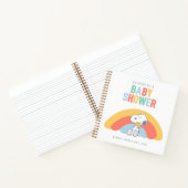 Snoopy & Woodstock Rainbow Baby shower Gastenlijst Notitieboek (Binnen)