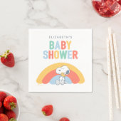 Snoopy & Woodstock Rainbow Baby Shower Napkins Servet (Insitu)