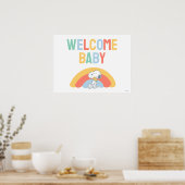 Snoopy & Woodstock Rainbow Baby Shower Poster (Cuisine)