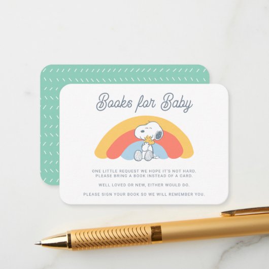 Snoopy & Woodstock Rainbow Books for Baby Enclosur Informatiekaartje (Voorkant / Achterkant in situ)
