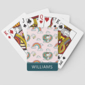 Snoopy & Woodstock Rainbow Heart Pattern Kaarten (Achterkant)