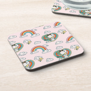 Snoopy & Woodstock Regenboog Hart Patroon Bier Onderzetter