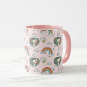 Snoopy & Woodstock Regenboog Hart Patroon Mok (Voorkant rechts)