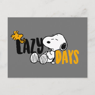 Snoopy & Woodstock   wazige dagen Briefkaart