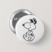 Snoopy, zo zoet bloempatroon ronde button 5,7 cm (Voorkant /achterkant)