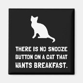 Snooze Button Cat Magneet (Voorkant)