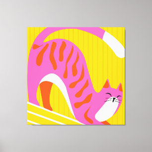 snoozing whiskers canvas afdruk